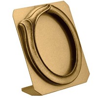 Oval photo frame 13x18cm- 5,1x7,1in In bronze, ground attached 1209