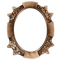 Oval photo frame 18x24cm - 7x9,5in In bronze, wall attached 205-1824