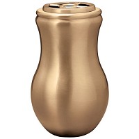 Flowers vase 13cm - 5,1in In bronze, with plastic inner, wall attached 2560/P