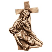 Targa Pietà 13,5x9cm Applicazione per lapide in bronzo 3070