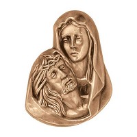 Targa Pietà 10cm Applicazione per lapide in bronzo 3116