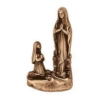 Targa Madonna di Lourdes 17x9cm Applicazione per lapide in bronzo 3150