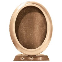 Oval photo frame 9x12cm - 3,5x4,75in In bronze, ground attached 325-912