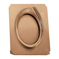 Oval photo frame on sheet 11x15cm - 4,3x6in In bronze, ground attached 362-1115