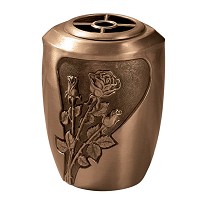 Flowers pot 20x14,5cm - 8x5,75in In bronze, with plastic inner, wall attached 492-R5