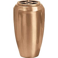 Flowers vase 30x16,5cm - 12x6,5in In bronze, with copper inner, ground attached 749-R14
