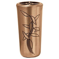 Flowers vase 20x10cm - 8x4in In bronze, with plastic inner, ground attached 8880-P1