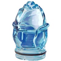 Himmelblau Kristall kleine Knospe 8cm Dekorative Glasschirm für Lampen
