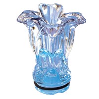 Giglio in cristallo celeste 10,5cm Fiamma decorativa per lampade