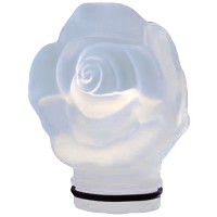Rosa frontale in cristallo satinato 9,5cm Fiamma decorativa per lampade
