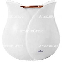 Flowers pot Tulipano 19cm - 7,5in In Sivec marble, copper inner