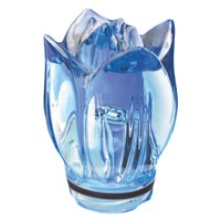 Sky blue crystal tulip 10,5cm - 4,1in Decorative flameshade for lamps
