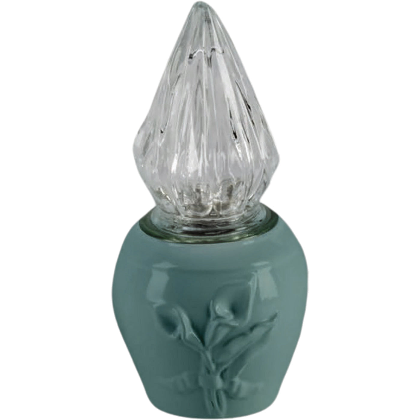Grave light Calla green 10x10cm - 3.9x3.9in In green porcelain, wall attached CAL164P/V