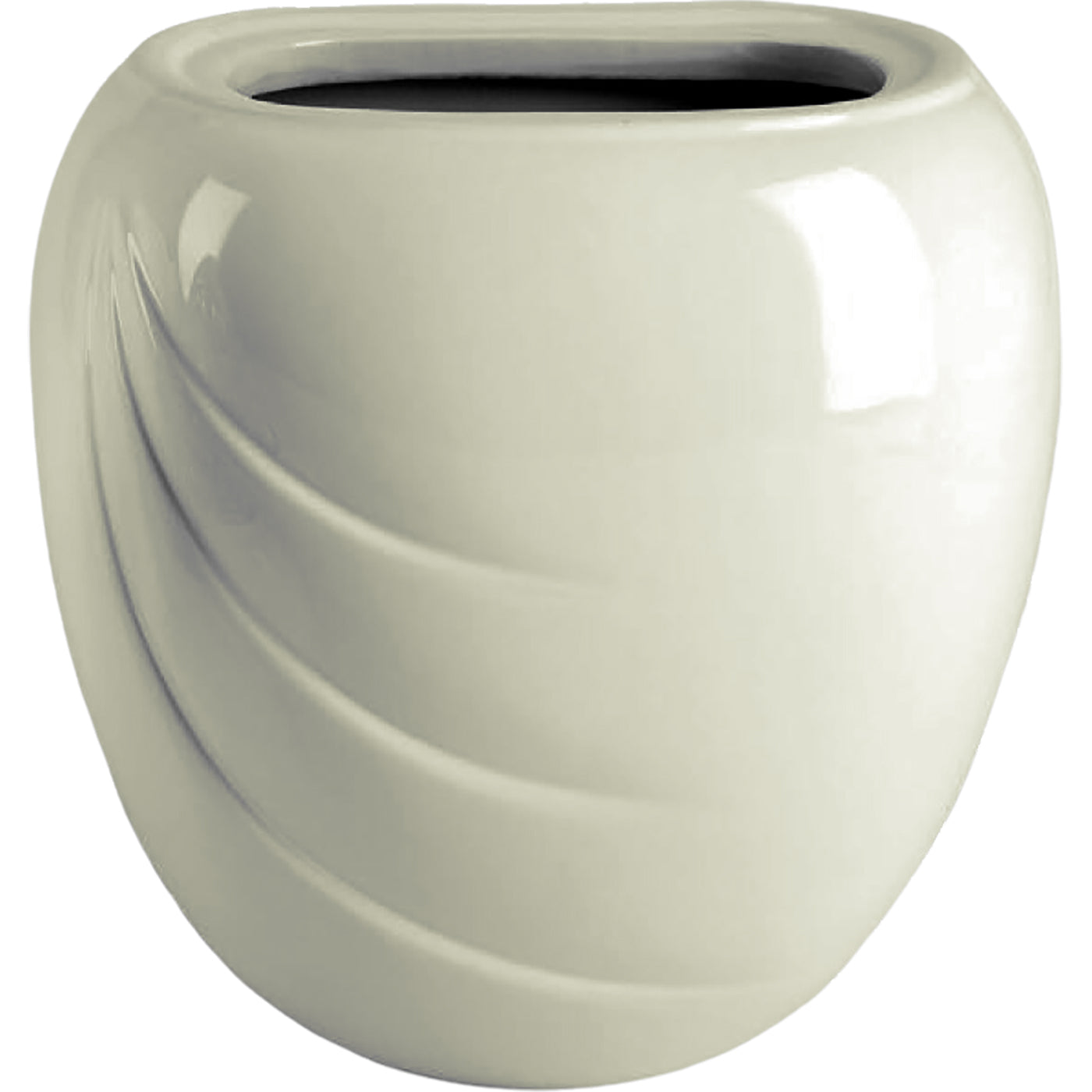 Rectangular grave vase Ecotre ivory 19x17cm - 7.5x6.7in In ivory porcelain, wall attached ECO148P/A