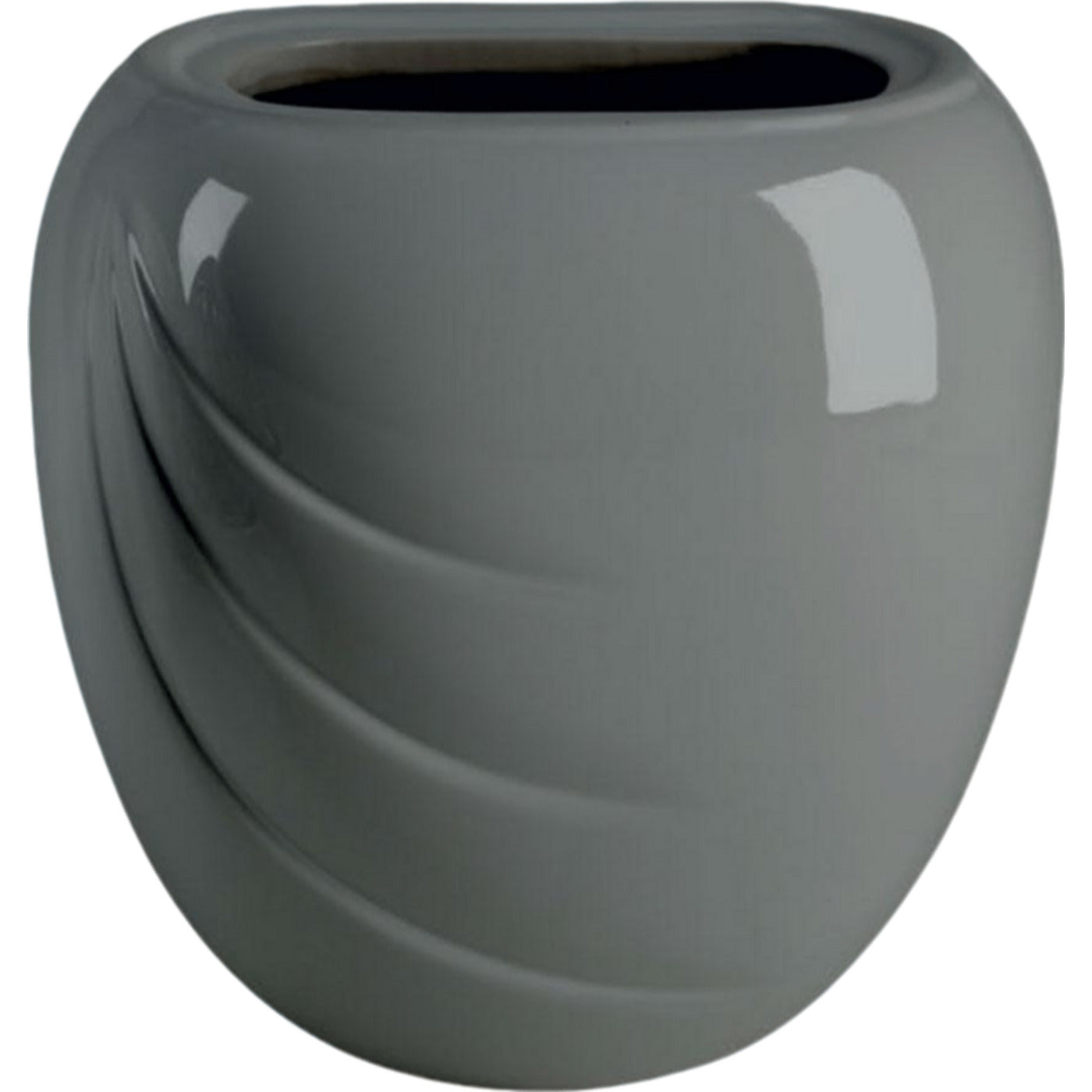 Rectangular grave vase Ecotre gray 19x17cm - 7.5x6.7in In gray porcelain, wall attached ECO148P/G