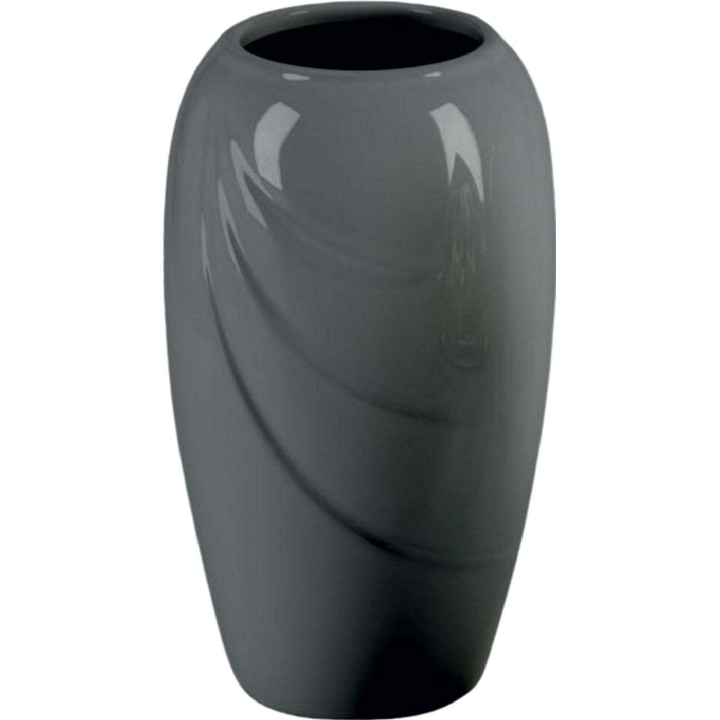 Grave vase Ecotre gray 21x13cm - 8.3x5.1in In gray porcelain, wall attached ECO150P/G