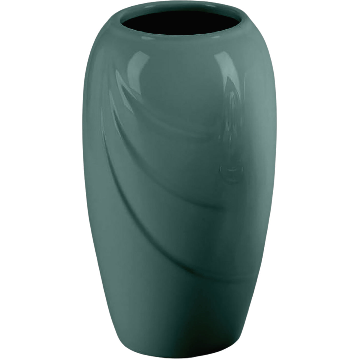 Grave vase Ecotre green 21x13cm - 8.3x5.1in In green porcelain, wall attached ECO150P/V