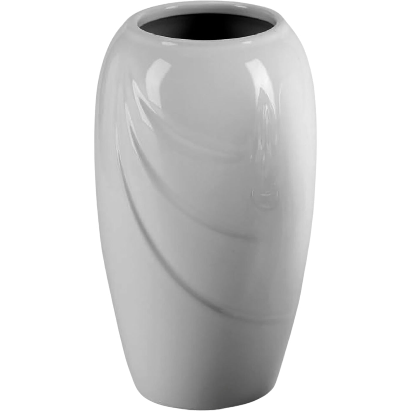Grave vase Ecotre 21x13cm - 8.3x5.1in In white porcelain, wall attached ECO150P