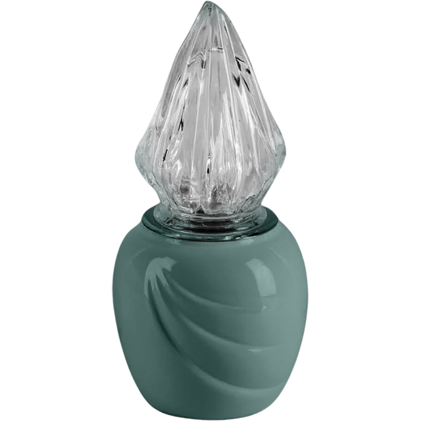 Grave light Ecotre green 10x10cm - 3.9x3.9in In green porcelain, ground attached ECO152T/V