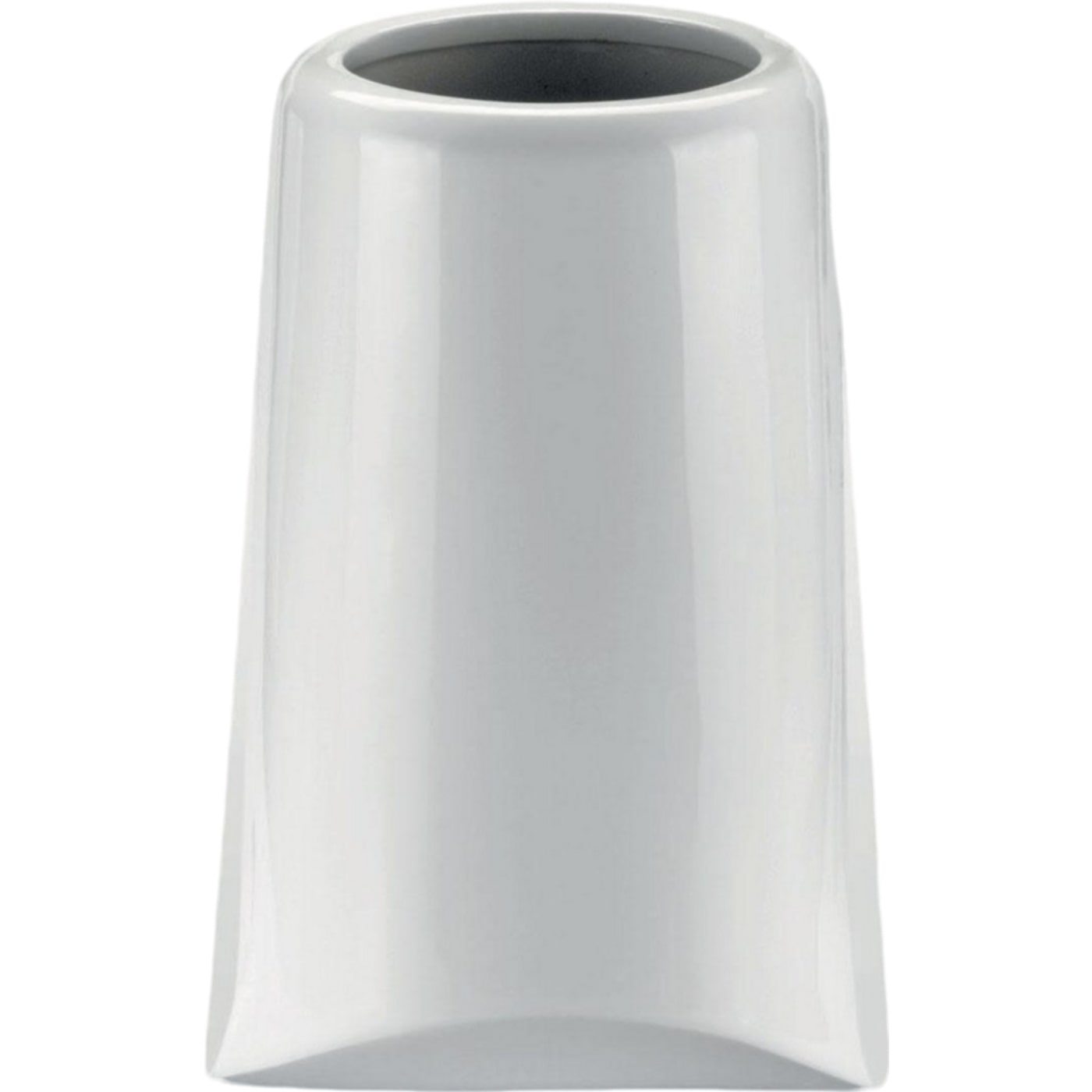Grave vase Giselle 21x13cm - 8.3x5.1in In white porcelain, wall attached GI128P