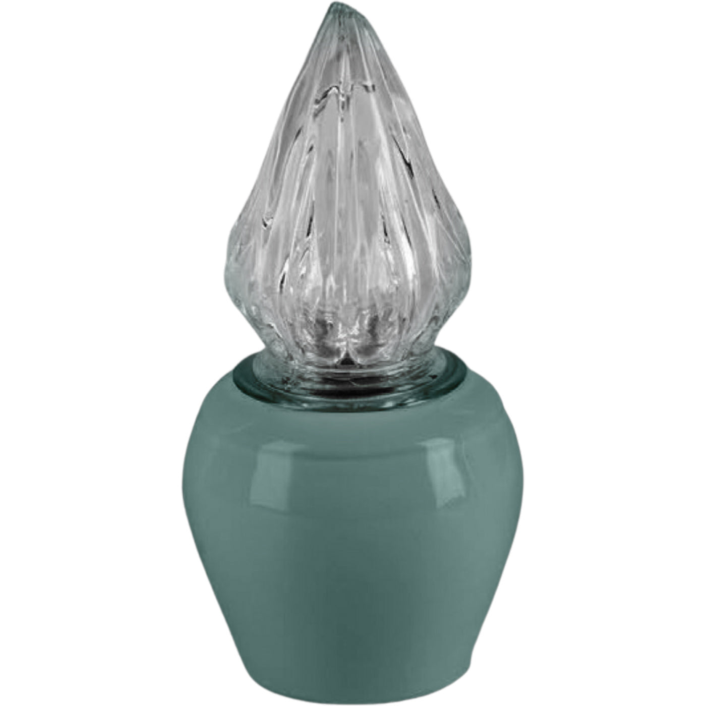 Grave light Liscia green 10x10cm - 3.9x3.9in In green porcelain, wall attached LI146P/V