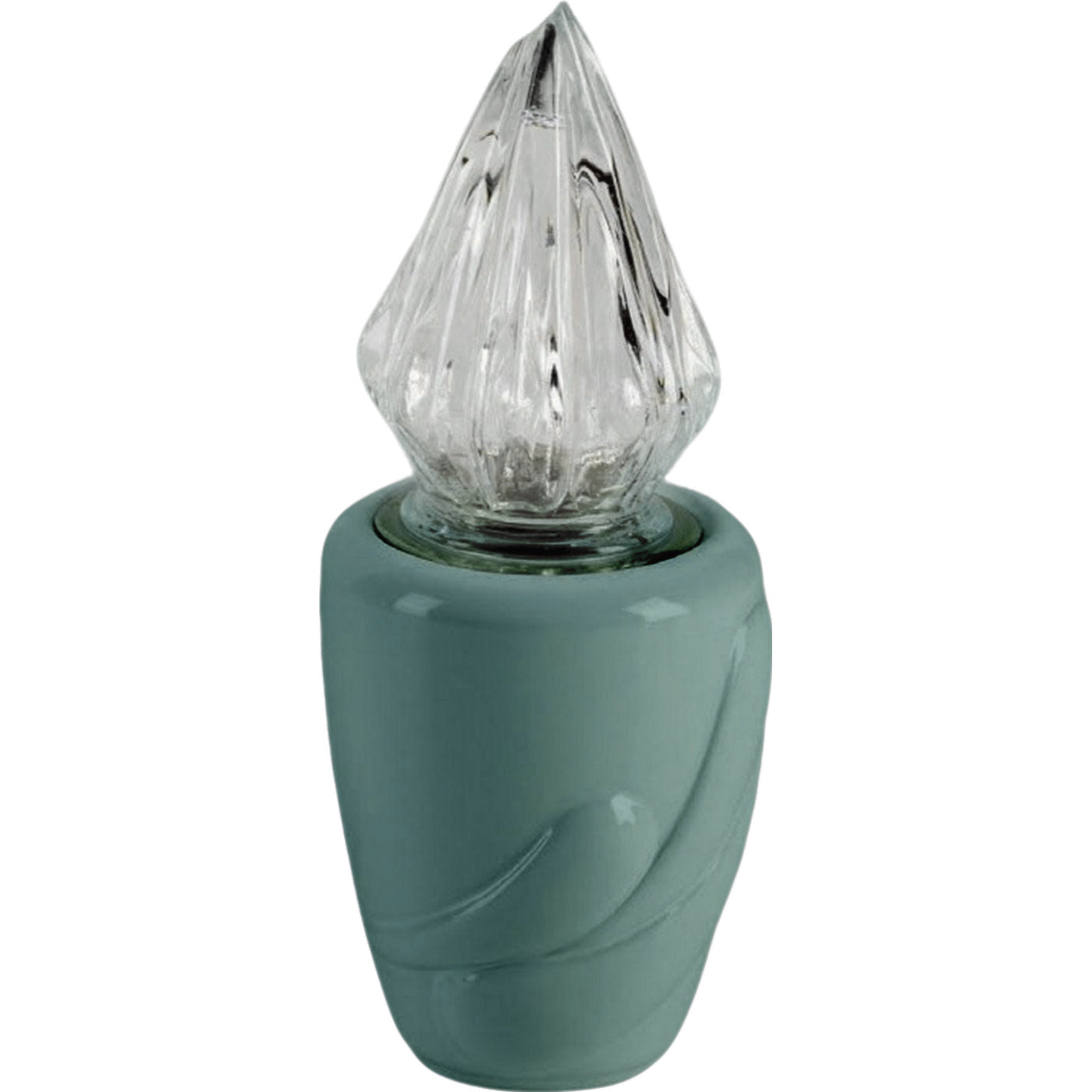 Grave light Life green 10x10cm - 3.9x3.9in In green porcelain, ground attached LIF156T/V