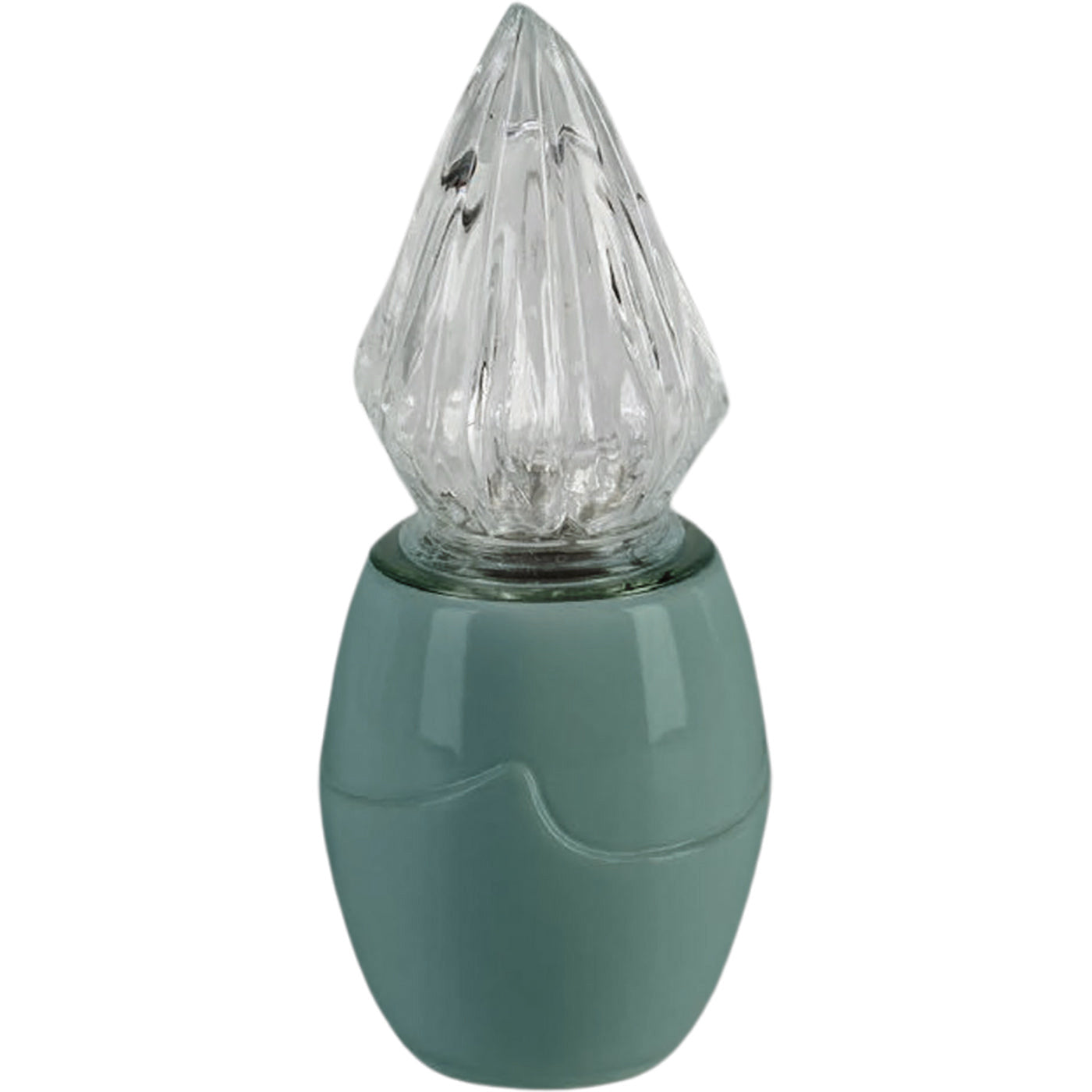 Grave light Onda green 10x10cm - 3.9x3.9in In green porcelain, ground attached ON170T/V