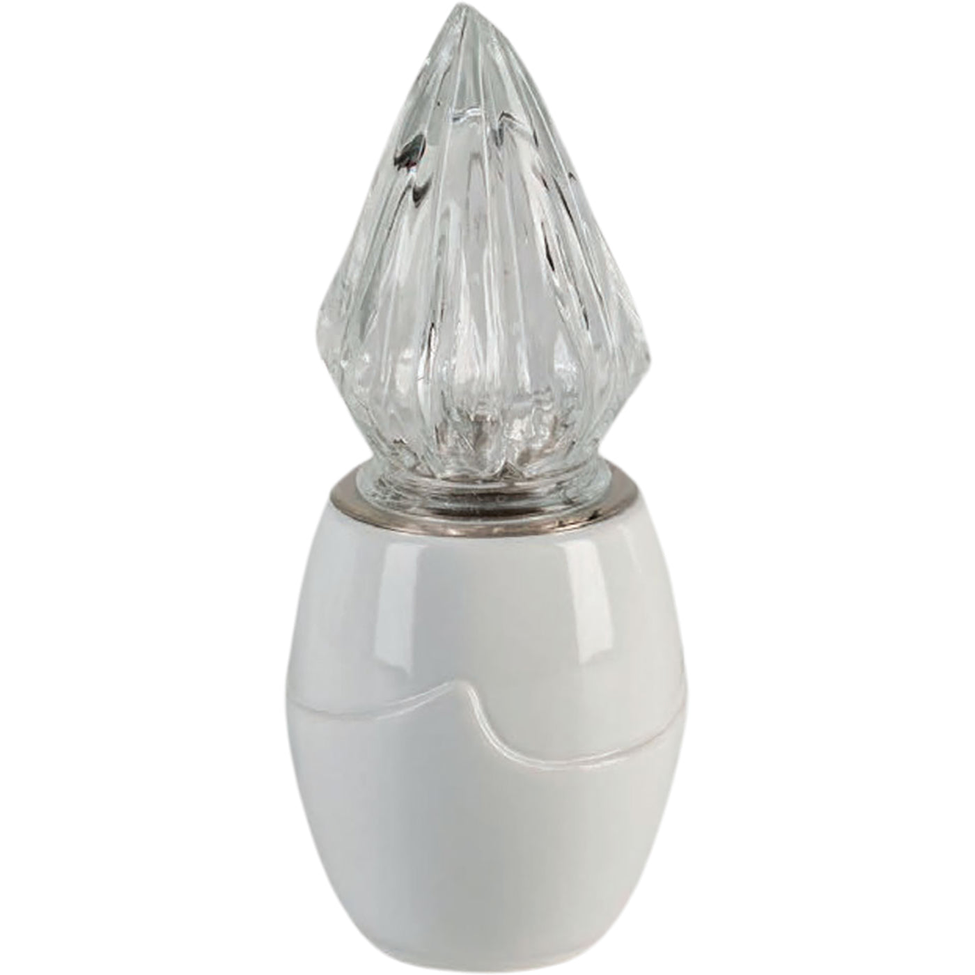 Grave light Onda 10x10cm - 3.9x3.9in In white porcelain, ground attached ON170T
