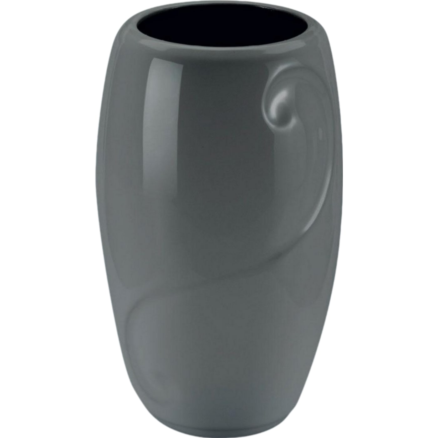 Grave vase Sharon gray 21x13cm - 8.3x5.1in In gray porcelain, wall attached SH124P/G