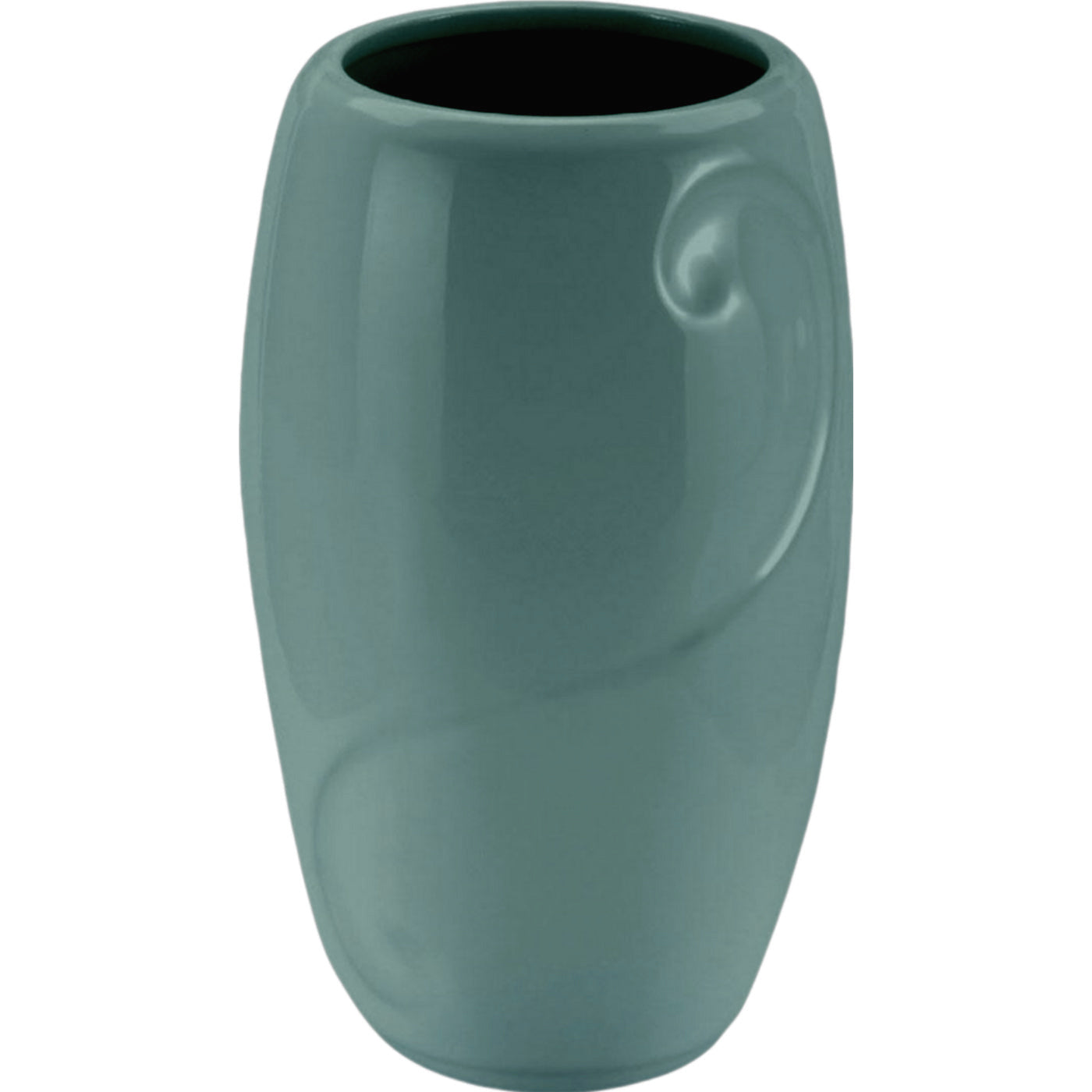 Grave vase Sharon green 21x13cm - 8.3x5.1in In green porcelain, wall attached SH124P/V