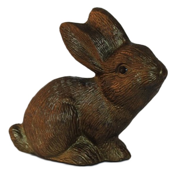 Pets urn 13x14cm - 5x5,5in - In gold bronze, rabbit shape