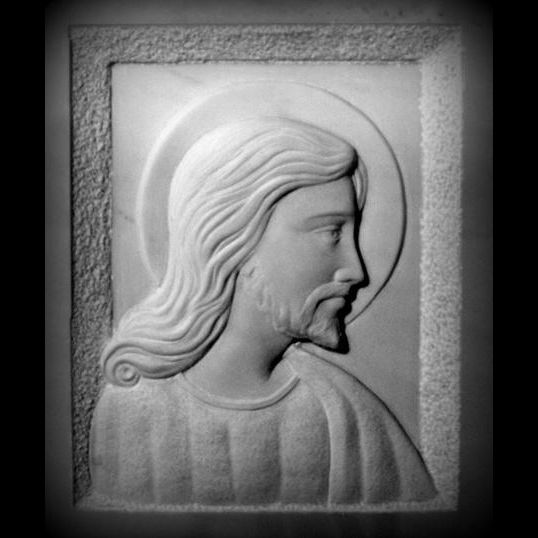 Bas-relief of Christ in profile In Carrara marble, customizable ART16