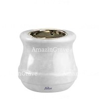 Basis von grablampe Calyx 10cm Sivec Marmor, mit vernickelt Einbauring