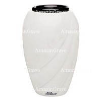 VASO CIMITERO TRITTICO ARTIG.MOD.CUORE IN porcell. ALT.20 CM PER PARETE O  TERRA